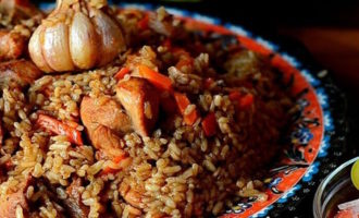 плов с бараниной и морковью