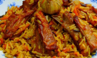 плов со свиными ребрышками
