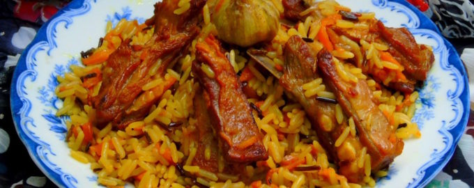 плов со свиными ребрышками