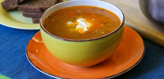 Суп из утки с картошкой и нутом 