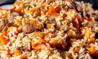 плов с говядиной