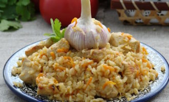 плов с чесноком
